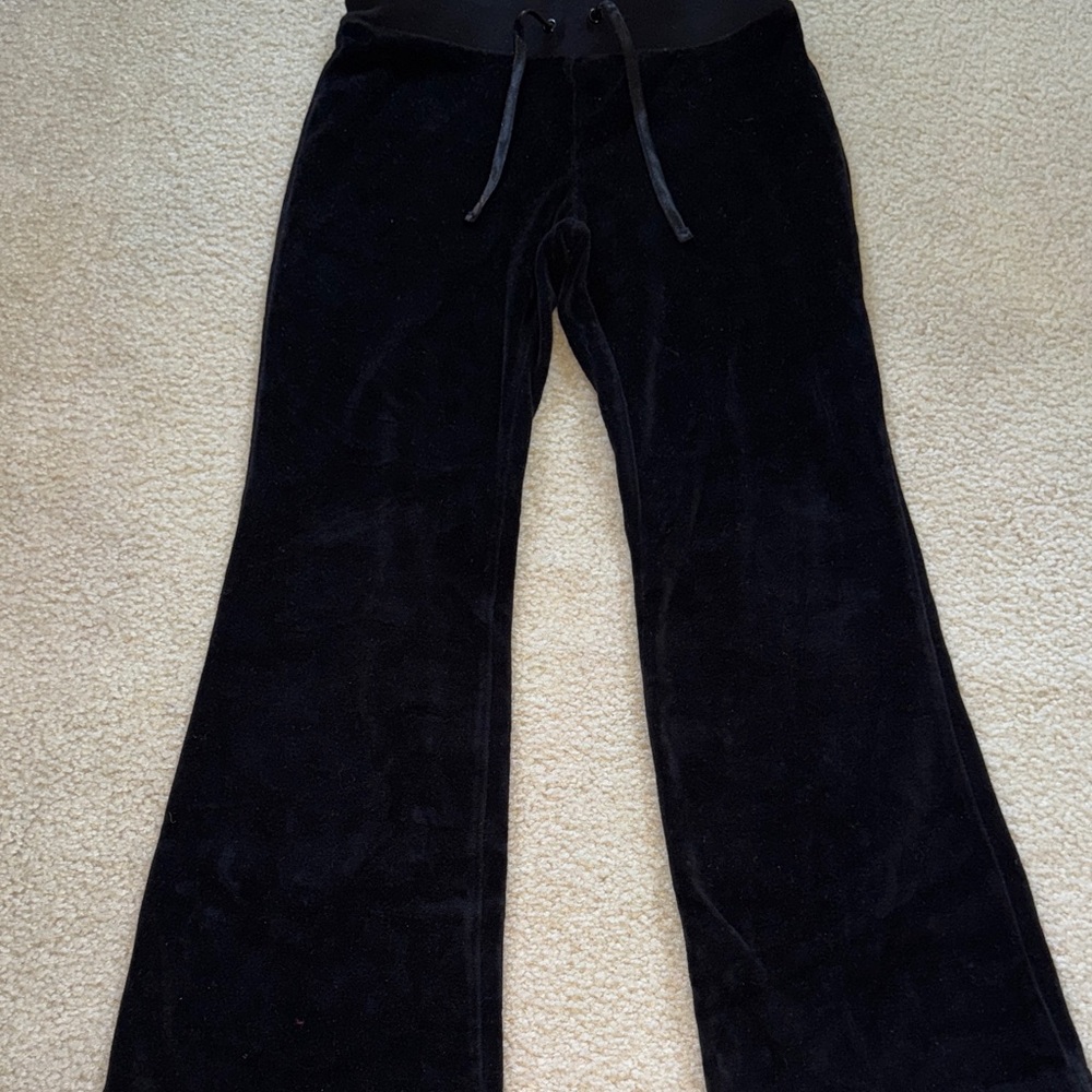 Total Girl Black Velour Joggers